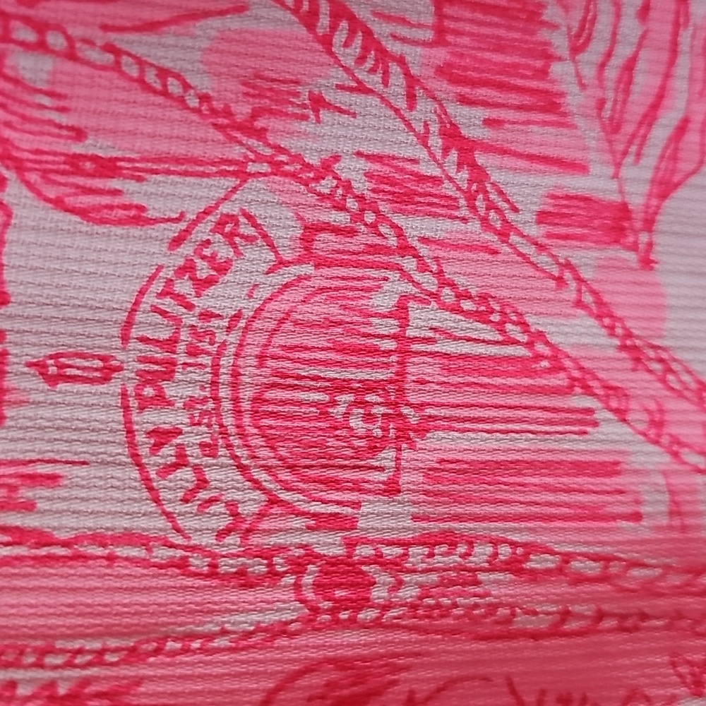 Lilly Pulitzer Pink HARLYN MAXI ROMPER 65TH Anniversary Toile- Size 6 - Picture 12 of 13